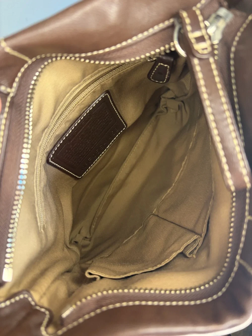 Vintage COACH Soho Slim Duffel Dark Brown Leather Shoulder Purse 1453 EUC